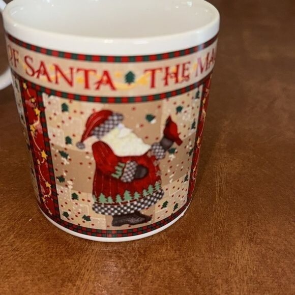 Set Of 3 Magic Of Santa Ceramic Mugs By Sakura Debbie Mumm 1997 - Picture 5 of 12